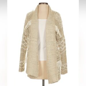 Lucky Brand Cream Cardigan Sweater